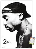Trends International Tupac - Profile Wall Poster, 22.375' x 34', Premium Poster & Mount Bundle