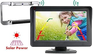 iSharp Digital True Wireless Backup Camera and Monitor Kit Solar Power Night Vision