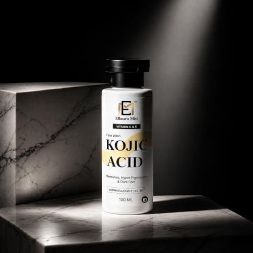 Image of Ellaura Mist kojic acid face wash Kojic Acid & Niacinamide face wash man and Women Reduces Dark Spots, Fades Hyperpigmentation, Oil Control, Dermatologist Tested cleanser for combination skin