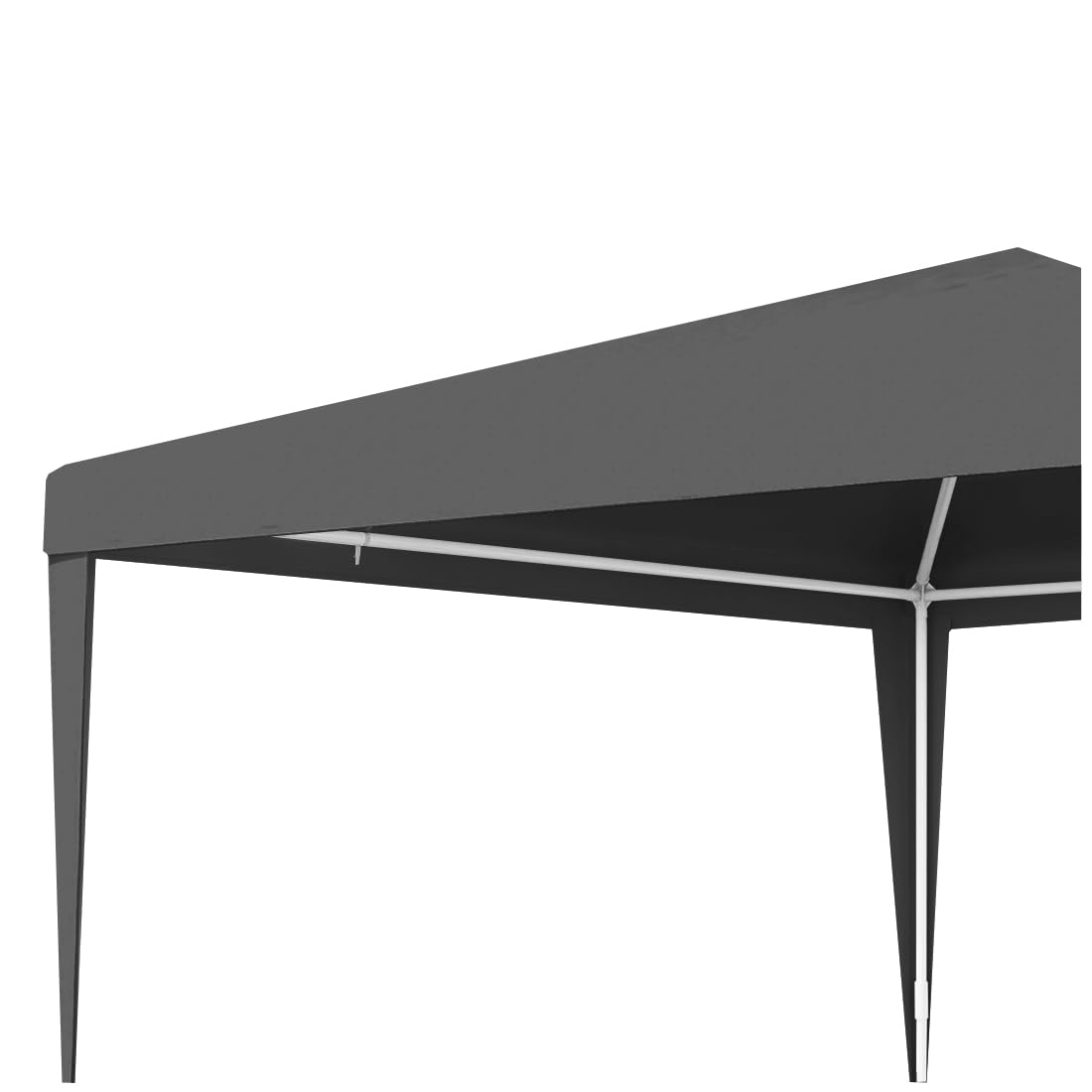 Acomoda Textil - Cenador Desmontable de Fácil Instalación y Transporte 3x3 Metros. Carpa Jardín para Camping y Fiestas de Exterior, Resistente al Sol, Estable y Duradero. (Gris)