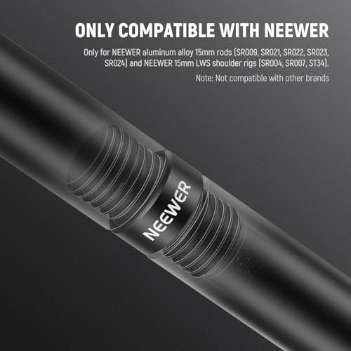 Image of Neewer 15mm Rod Connector, 4 Pack, M12x1.5, Black, For NEEWER Aluminum Alloy 15mm Rods & LWS Shoulder Rigs