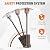 DUMOS 48,000 BTU Propane Heater Outdoor Patio Heaters with Wheels, for Outdoor Use Patio Deck Porch Camping Backyard Commercial, Double-Layer Stainless Steel Burner