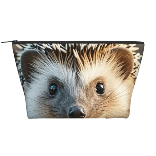 Borsa cosmetica Portatile Trucco Borse Golden Retriever Toiletry Bag Grande Capacità Zipper Pouch Impermeabile Toiletry Pouch Makeup Organizer Case per Donne Uomini, Simpatico riccio per bambini