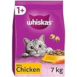 7kg Whiskas 1+ Adult Complete Dry Cat Food Chicken Bulk Pack Cat Biscuits
