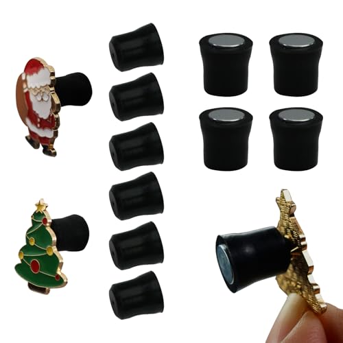 10 Magnetic Pin Backs for Enamel Pins (Black) Converts Pins into Refrigerator Magnets & Put Your Pins on Fridge for Seasonal Decorations and Gifts Enamel Pins Not Included
