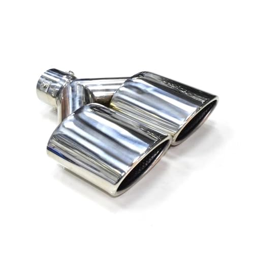 Embout pot d'échappement en acier inoxydable double finition argent