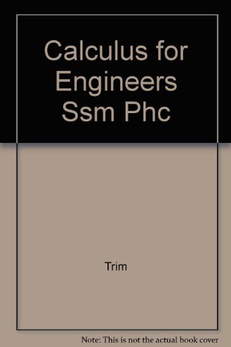 Calculus for Engineers Ssm Phc