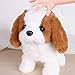 Süsser Hund Peluche Chien de Jouets Électriques pour Filles Enfants Marcher et Aboyer,Secouer Queue Peluches et Animaux Interactifs Éducation Précoce Cadeau d'anniversaire pour 2 3 4 5 6+ Ans (Corgi)