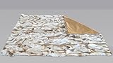 bokke Manta Rabbit, de Piel Natural, Natural Beige 120 x 180 cm, 180 x 120 cm