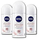 Nivea Powder Touch Roll On- Antiperspirant Deodorant, Free Alcohol, 48 Hours Protection, Quick Dry,