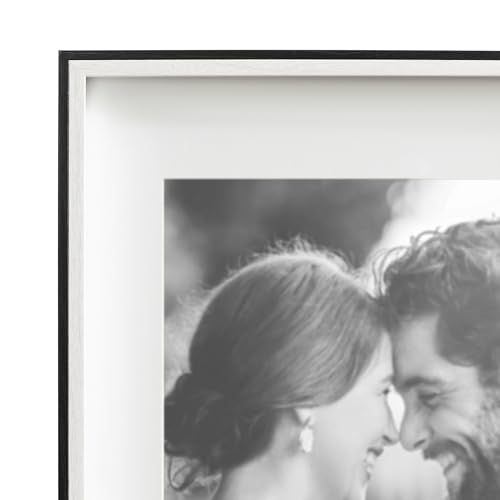Kate and Laurel Gibson Transitional Picture Frame Set; Set Of 10; Varying Sizes; Black and White; Two-Tone Wall Frame Set Collection with Hanging Template for Gallery Wall Picture Frame Display - Thumbnail 6