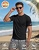 MAGCOMSEN T Shirts for Men UK Swimming Gym Top Running Workout Shirts Summer Breathable Sports UV T Shirt,Black,3XL #3