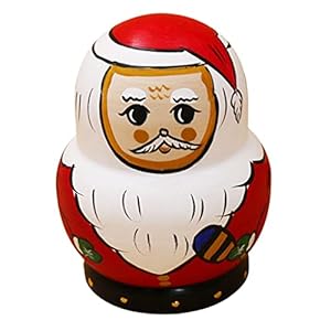 LYLY Houten Russische Nesting Poppen voor Kids 10 Stks Matroesjka voor Vrouwen Man Tiener Kerst Decor Halloween Wensen…