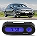 ZPSHYD Small Digital Clock 2 in 1 Car Interior LED Clock Thermometer Voltmeter Mini Automotive Stick On Multifunctional Watch for Vehicle