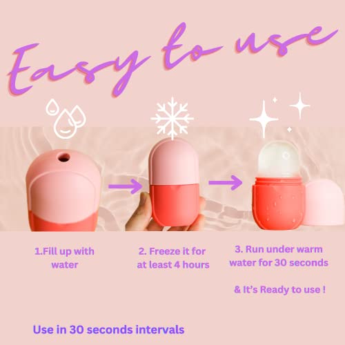 Ice Roller For Face And Silicone Facial Cleansing Brush Set Of 2-Ice Roller For Face & Eye Puffiness Relief #TOP4
