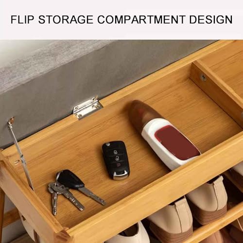 Solution de rangement élégante en bambou avec assise pour optimiser les petits espaces - 6