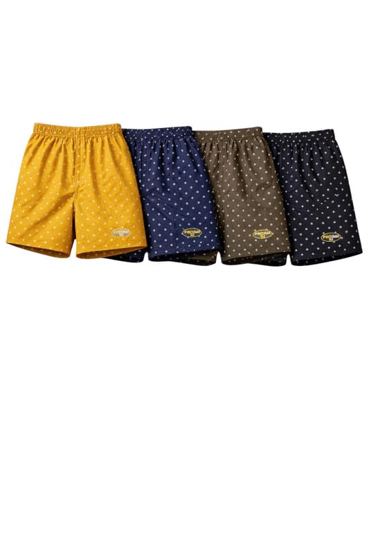 renox Pritam Men's Printed Cotton Boxer Shorts | Elastic Waist with Side Pockets | Comfortable Casual Lounge & Night Wear Shorts for Men | Printed Boxer Multicolor-picture-30