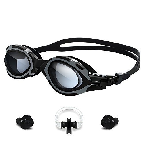 YOKIRIN Swimming Goggles Leakproof Waterproof No Leaking Anti Fog UV Protection Triathlon Adjustable Swim Goggles with Free Protection Case for Adult Men Women Youth