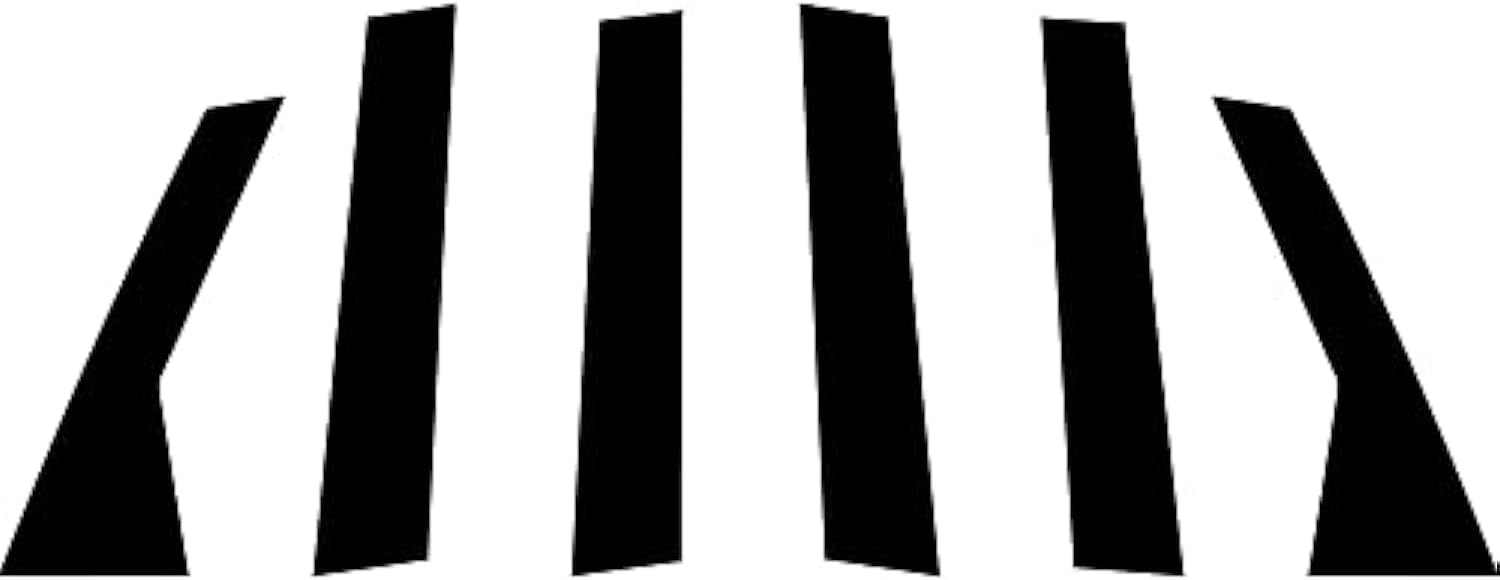 Rvinyl Pillar Post Pre Cut Window Trim Kits in Gloss Black Compatible with Hyundai Veracruz 2007-2012 - Adhesive Backs