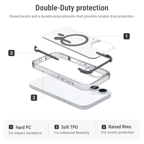 Image of DailyObjects Polycarbonate Case for iPhone 16 Compatible with Mag-Safe Wireless Charging | Reflex Magsafe Shield Slim Shockproof Back Cover, Transparent