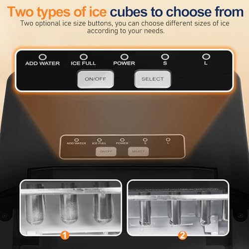 Máquina portátil para hacer hielo de mostrador NUOBESTY miniatura 3