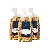 terre dei trulli gigli tricolore - 3 confezioni da 500g | pasta artigianale tradizionale 100% italiana | pasta di semola di grano duro | made in italy