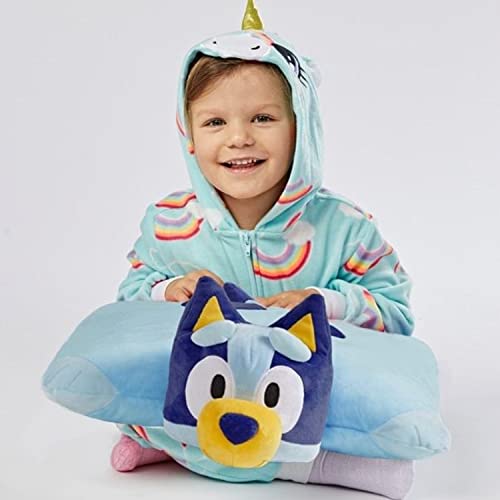 Image of Pillow Pets BBC Studios Bluey, 16 inch Stuffed Animal Plush Toy | Super Soft Companion, Unfastens into a Comforting Cuddle Cushion