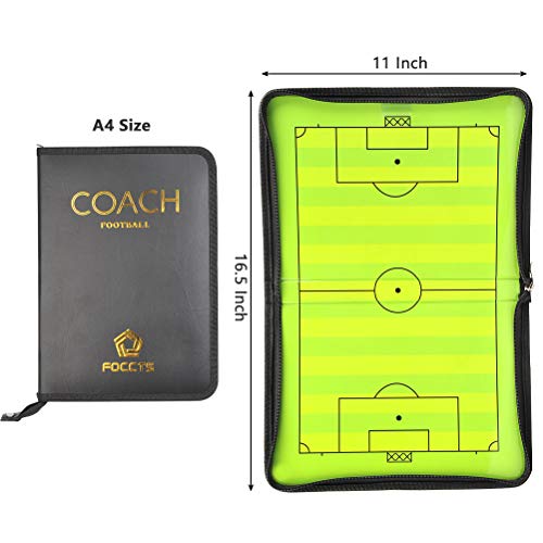 Foccts Magnetic Soccer Coaching Board, Football Coaching Board Coaches Clipboard Tactical With 26 Magnets, Dry Erase Marker, Eraser, Foldable And Portable Soccer Tactics Board #TOP1