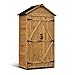 MCombo Gartenschrank Geräteschuppen Werkzeugschrank Outdoor-Schrank Gartenbox mit Satteldach aus Holz wasserfest Grau/Natur 1000D, 48 X 90 X 178 cm (Natur)