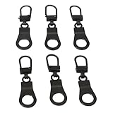Lorilida Universal Zipper Pull Replacement Repair Kit Zippers Fix Zip Puller for Jackets Skirts Jeans Backpack Black B One Size