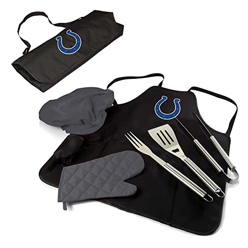 Image of Picnic TIME BBQ Apron Tote Pro Grill Set, (Black with Gray Accents)