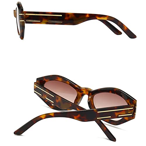 Image of Square Thick Frame Wide Leg Sunglasses Women Retro Beach Sunglasses Men Hip Hop Party Sun Glasses UV400