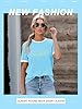 Dresswel Womens T-Shirt Cute Funny Smile Face Graphic Print Tee Shirts Summer Tops(Blue, 2XL) #3