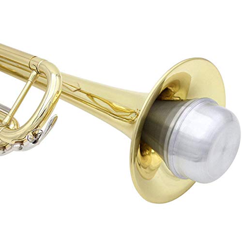 3 Pack Trumpet Mouthpiece (3C 5C 7C) With Lightweight Aluminum Practice Trumpet Mute Silencer Fit For Yamaha Bach Conn King Replacement Musical Instruments Accessories, Silver #TOP7