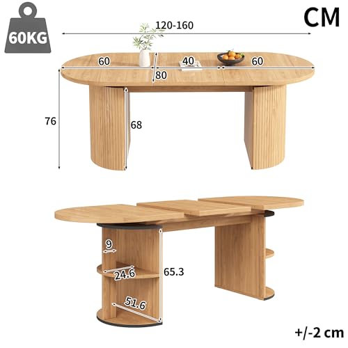 Table à manger extensible de bureau modulable avec rangement - 3