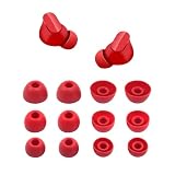 hopopower 6 paia di gommini di ricambio in silicone compatibili con Beats Studio Buds/Fit Pro/Studio Buds +, set di cuscinetti in silicone per auricolari Beat Studio Buds (rosso senza penna)