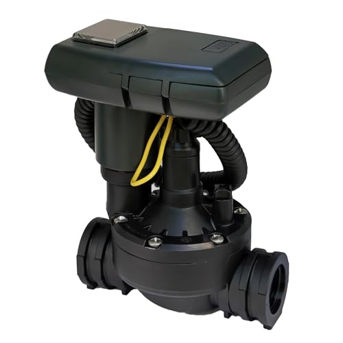 DIG ECO1ILV.075 Single Station Solar Powered Irrigation Controller W/Rain Sensor Connections Mounted on a 3/4' FNPT Inline Valve