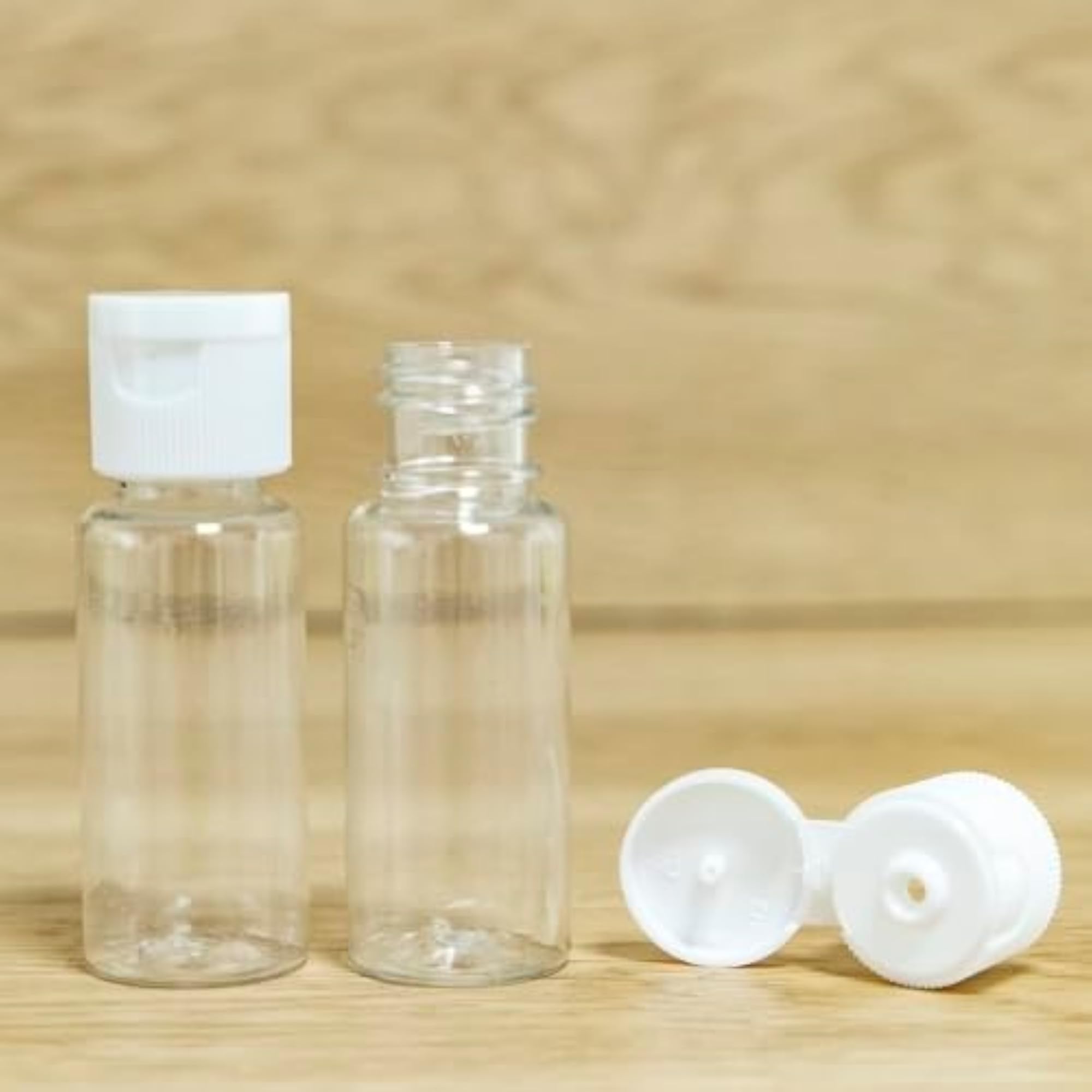 0.67 oz Plastic Squeeze Bottles with White Flip Cap