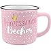 Produktbild GRUSS & CO Becher Motiv "Prinzessin" | New Bone China Porzellan, Emaille-Optik, 35 cl | Geschenk Schule, Mädchen | 45781: Porzellan-Becher in nostalgischer Emaille-Optik