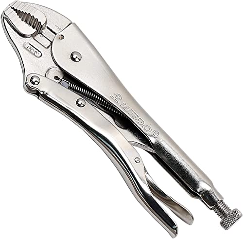 WEDO Curved Jaw Locking Pliers 5(140mm), Mole Grip Curve Jaw Pliers, Quick-Release and Self-Locking, Chrome Vanadium Steel, Ideal for Electrical Pipeline Automobile Maintenance