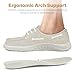 Womens Walking Shoes Comfort, Linen Upper Womens Slip On Shoes for Plantar Fasciitis with Non Slip Sole, Fashion Womens Sneakers (Beige,7.5)