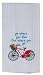 Kay Dee Designs F0772 Enjoy The Ride Embroidered Bicycle Waffle Towel, Red