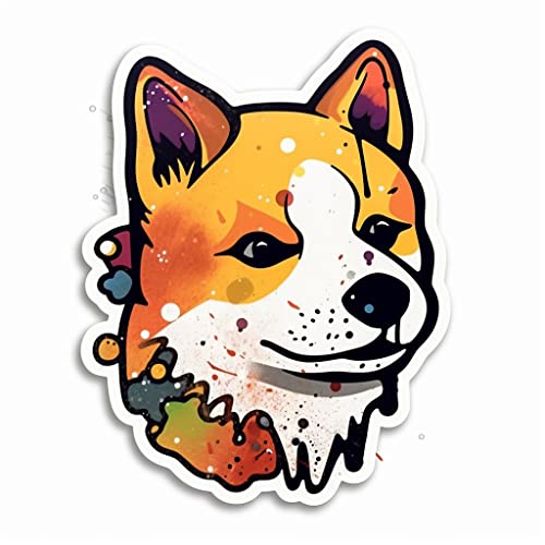 Image of Yoonek Graphics Shiba Inu Dog Vinyl Decal Sticker for Car, Laptop, Tumbler, More. #001628