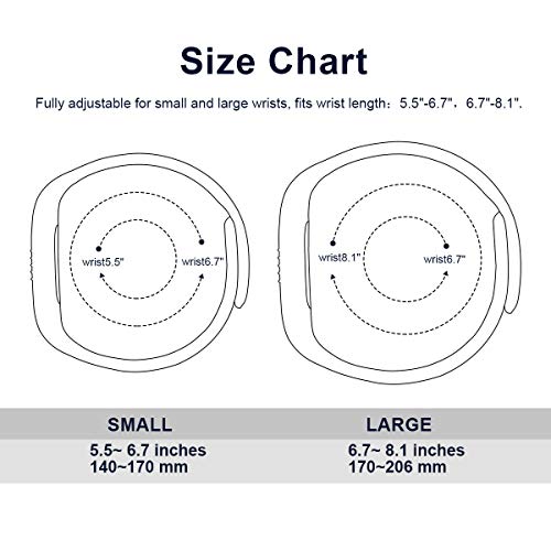 Wekin Replacement Wrist Band Compatible For Fitbit Flex 2, Soft Silicone Accessory Wristband Strap For Flex 2 Sports Classic Fitness Tracker (Large, Black) #TOP6