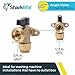 SharkBite 1/2 Inch x 3/4 Inch MHT Washing Machine Angle Valve, Push To Connect Brass Plumbing Fitting, PEX Pipe, Copper, CPVC, PE-RT, HDPE, 25560LF