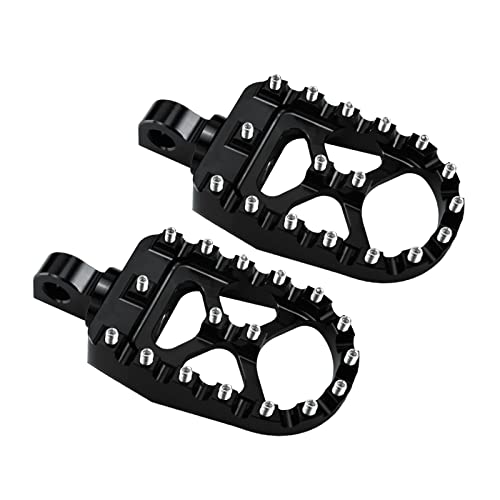 Repose-pieds larges CNC en aluminium usiné de haute précision pour moto custom noire