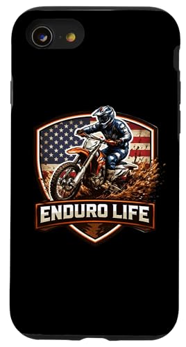 Enduro Life �A�����J���_�[�g�o�C�N ���C�_�[ ���g�N���X �o�C�N USA �X�}�z�P�[�X iPhone SE (2020) / 7 / 8 �p