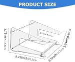Support d'ordinateur portable en acrylique pour bureau, élévateur ergonomique, support d'ordinateur portable transparent épaissi pour bureau, supports de notebook pour ordinateurs de 10 po à 15,6 po, bureau, étude (transparent)