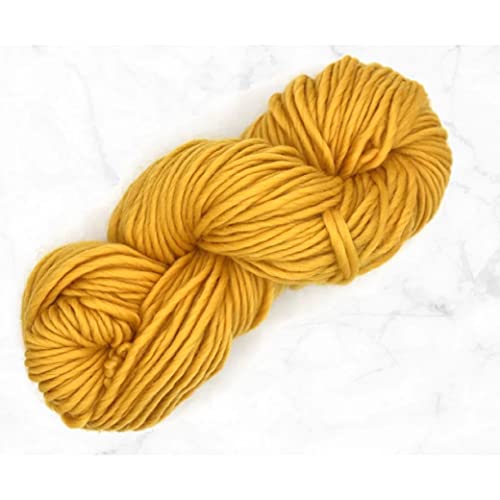 Revolution Fibers | Premium Super Bulky Merino Yarn | 100-Grams of 100% Wool Yarn Chunky Weight, Thick Wool Yarn for Knitting, Crochet, Baby Blanket, Dyed, Felting, Weaving (Sunset Yellow)