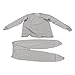 Kikumi Traceless Men's Thermal Underwear Set Warm Comfortable Lightweight Round Neck Long Top and Knickers, bright grey (ral 7035), One Size
